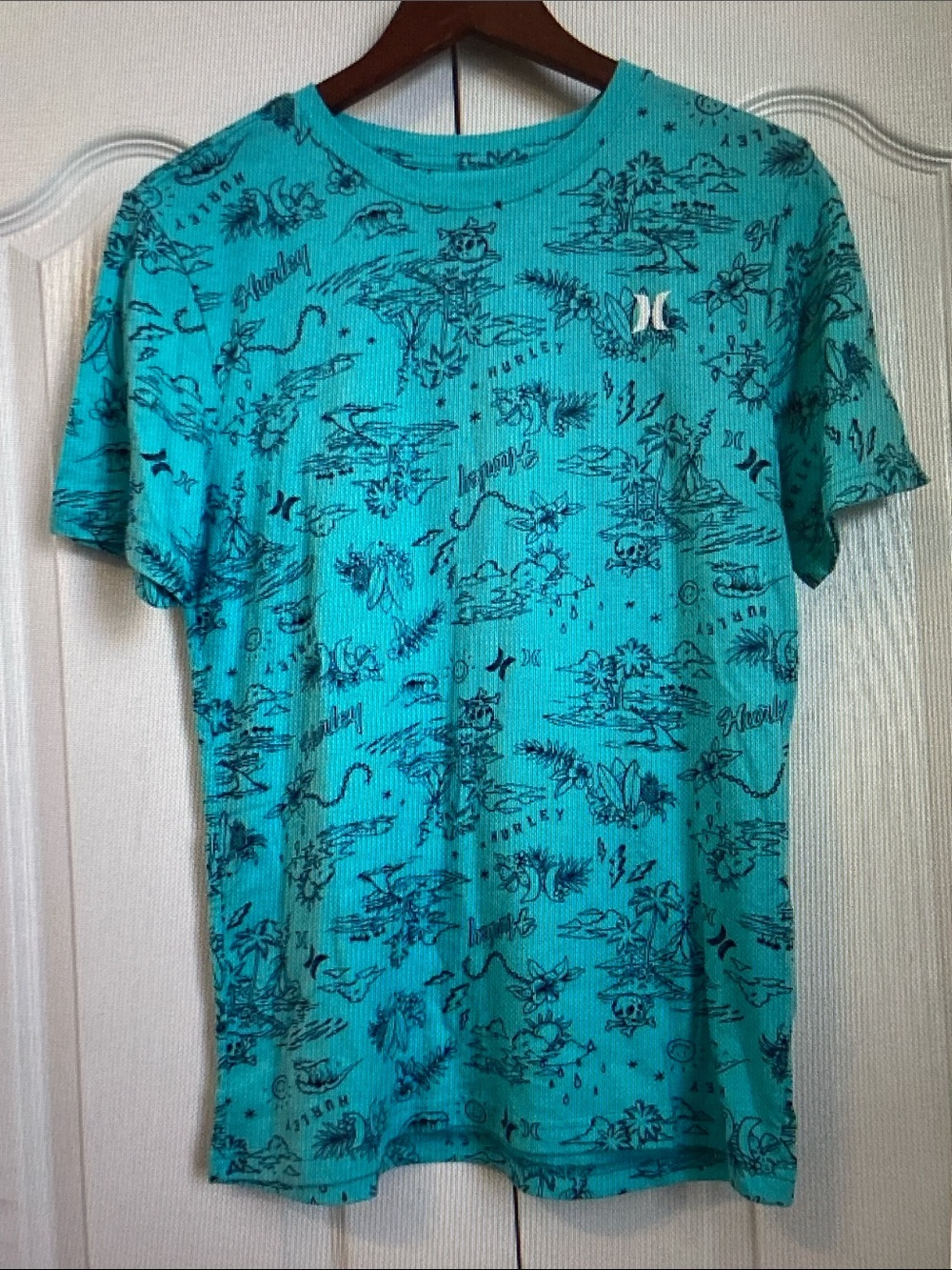 Hurley Teal Short Sleeve Graphic Tee